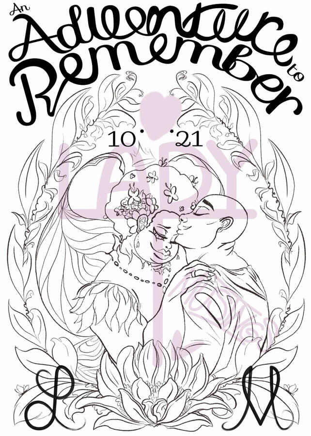 Fantasy themed wedding stationery suite