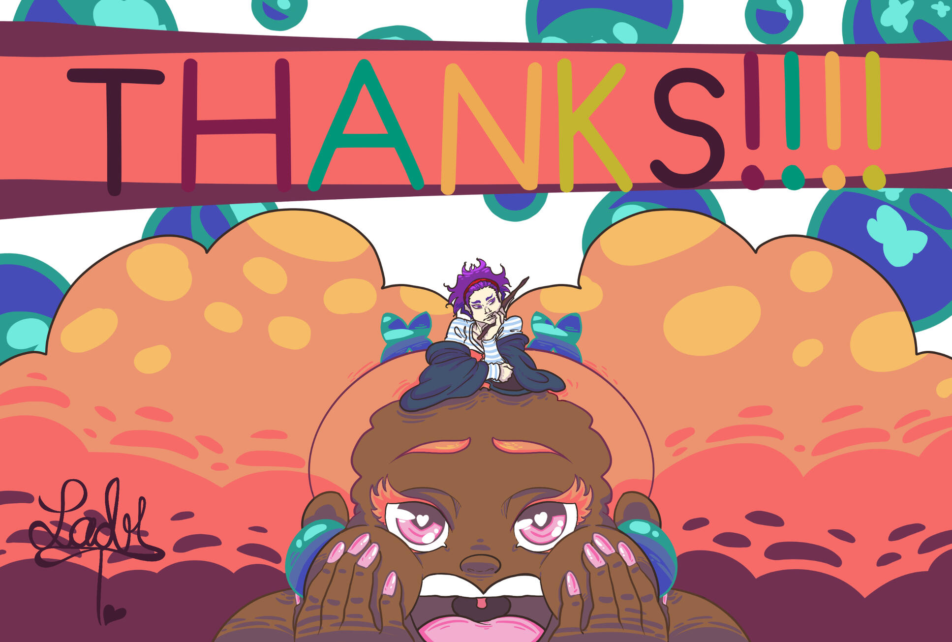 Thank you for your support card with Junah and KAElEN from MAGICALMASHUP! Webcomic
